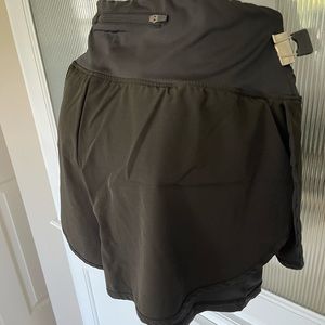 Black-on-black Yidarton athletic shorts